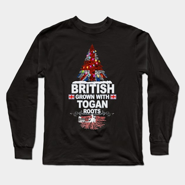 British Grown With Togan Roots - Gift for Togan With Roots From Tonga Long Sleeve T-Shirt by Country Flags